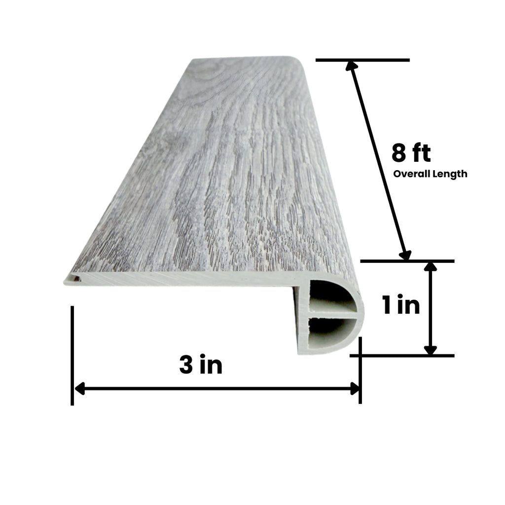 Stair Nose 8ft Silvery Plain Oak