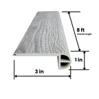 Stair Nose 8ft Silvery Plain Oak